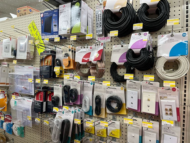 Ideal Supplies even has Ethernet HDMI charger cables bricks USB phone cord