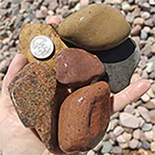 Ideal Supplies BB Burgundy Blend Landscape Gravel. Ideal Supplies BB Burgundy Blend Landscape Gravel.