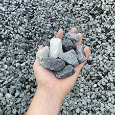SMB Sparkling Mahlein Black Stone Landscape Gravel. Ideal Supplies SMB Sparkling Mahlein Black Stone Landscape Gravel